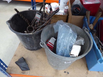 Lot 4628 - 2 buckets of tools, screws and fixings