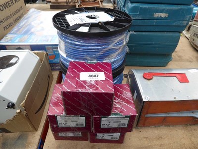 Lot 4647 - Quantity of network cable and 5 boxes of...