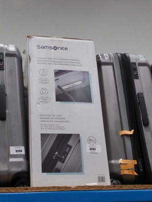 Lot 3252 - Large hard shelled Samsonite suitcase with box