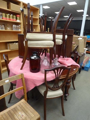 Lot 5283 - Victorian mahogany extending dining table plus...