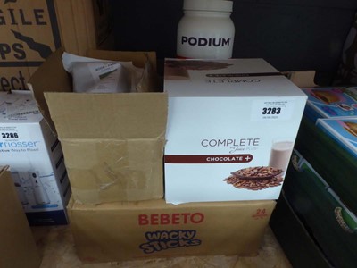 Lot 3283 - Box of Wacky Stick sweets, bags of coffee and...