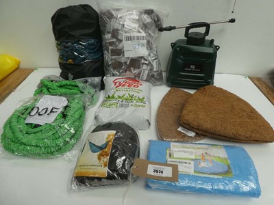 Lot 3574 - Expanding hoses, Mimosa & grass seeds, hanging...
