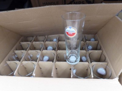 Lot 3285 - Box of Amstel pint glasses