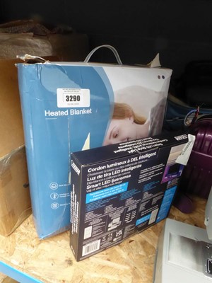 Lot 3290 - Heated blanket plus smart LED strip lights