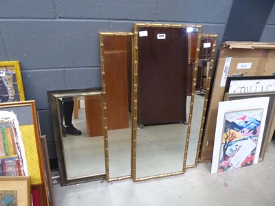 Lot 5299 - 2 mirrors in simulated bamboo frames