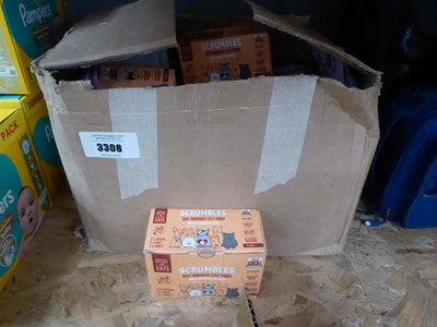 Lot 3308 - Box of Scrumbles cat food plus cat treats