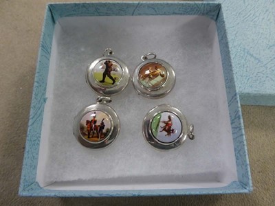Lot 2328 - Box containing lockets depicting various scenes