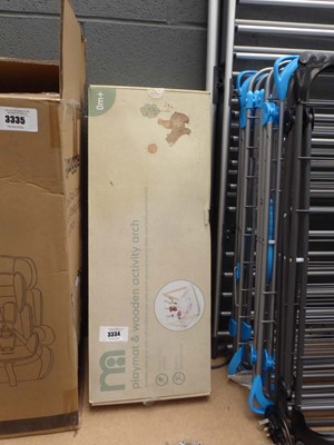 Lot 3334 - Play mat and wooden activity arch
