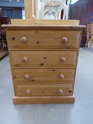 Lot 5320 - Pine chest of four drawers