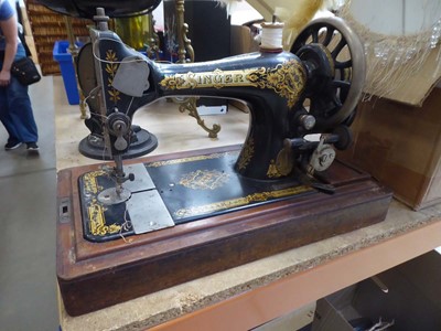 Lot 5407 - Cased Singer sewing machine