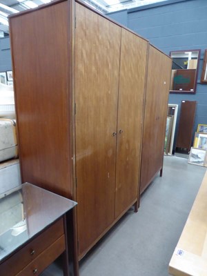 Lot 5323 - Pair of Teak wardrobes