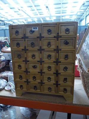 Lot 5413 - Wooden multidrawer trinket box