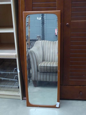 Lot 5331 - 1970's bevelled mirror in Teak frame