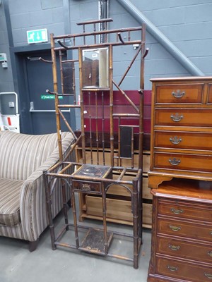 Lot 5332 - Lacquered Chinese bamboo hall stand
