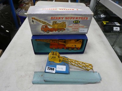 Lot 2360 - Dinky 20 ton lorry mounted crane, boxed, model...