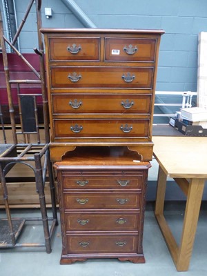 Lot 5333 - Small reproduction chest of two over three...