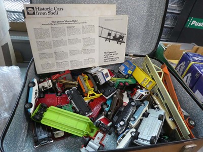 Lot 2379 - Suitcase containing die cast model cars