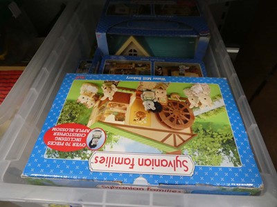 Lot 2387 - 3 boxes containing various Sylvanian family...