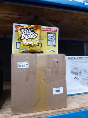 Lot 3363 - Box of Nik Nak crisps and box of English...