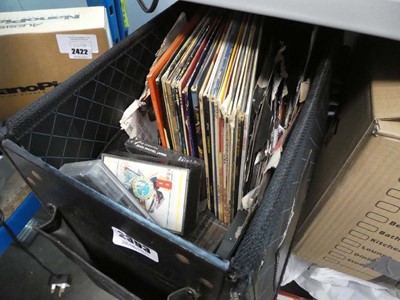 Lot 2393 - Case containing vinyl records and music...