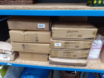 Lot 3368 - Quantity of card covers, black bin bags,...