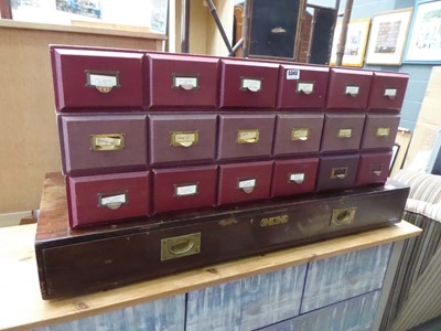 Lot 5343 - 4 x index card cabinets