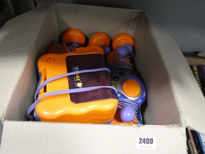 Lot 2400 - Box containing Vtech VSmile TV learning systems