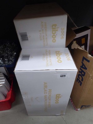 Lot 3373 - 3 boxes of napkins and toilet rolls