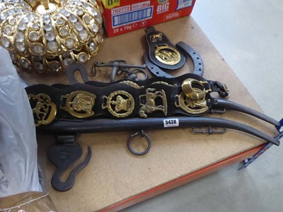 Lot 5438 - Pair of horse hains, plus martingales and...