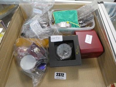 Lot 2372 - Selection of semiprecious stones, watches etc
