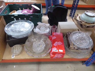 Lot 5443 - Quantity of glassware, to include ash trays,...