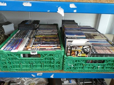 Lot 2417 - 2 boxes containing various DVDs