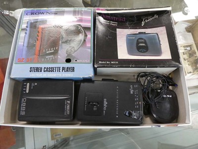 Lot 2377 - Box containing various portable cassette players