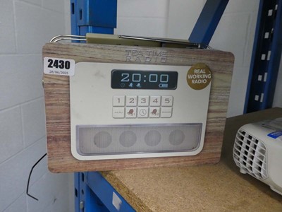 Lot 2430 - Teatime radio in a biscuits tin