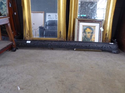 Lot 5355 - Painted cast iron fire kerb