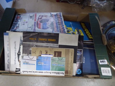 Lot 5451 - Box containing quantity of car automobile...
