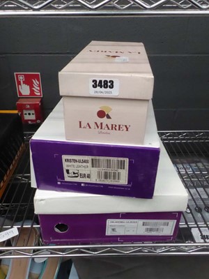 Lot 3483 - 3 boxed pairs of mixed ladies shoes