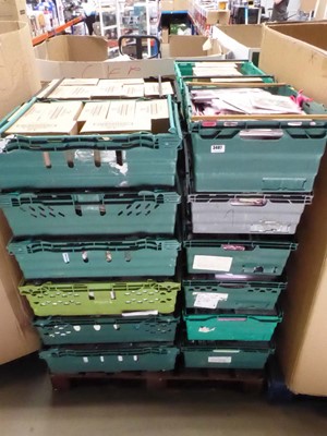 Lot 3487 - Pallet of trays of celebration cards, number...