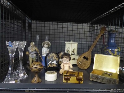 Lot 5520 - Cage containing musical trinket box, Bohemian...