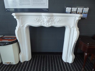 Lot 5357 - Cream-painted fire surround