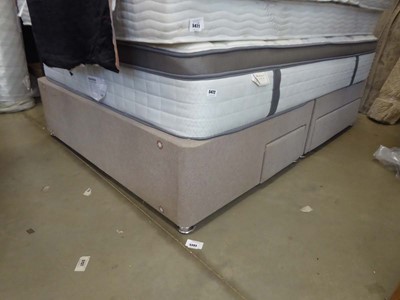 Lot 5472 - 4'6 divan bed with Sealy mattress