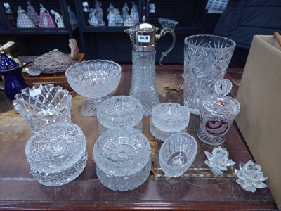 Lot 5478 - Claret jug, plus quantity of ash trays,...