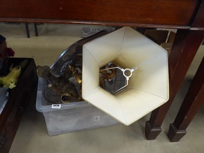 Lot 5479 - Box containing silver plated serving trays,...