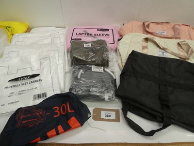 Lot 3581 - Vest plastic carrier bags, accessory bag,...