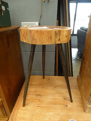 Lot 5368 - Natural wood tripod stool