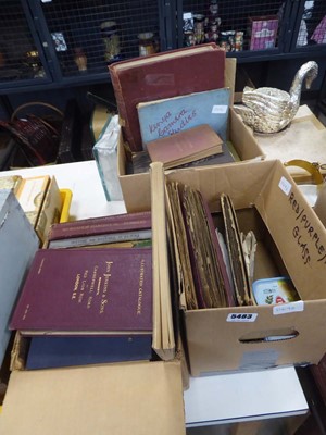 Lot 5483 - 2 boxes containing postcard albums, plus...