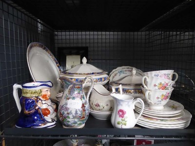 Lot 5569 - Cage containing various jugs, lidded tureens...