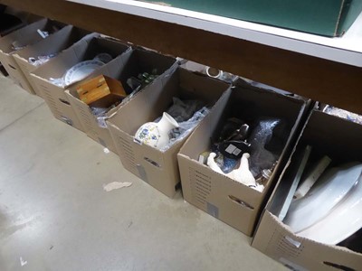 Lot 5490 - 7 boxes containing meat platters, ornamental...