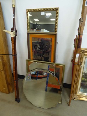 Lot 5382 - Quantity of mirrors with church rubbing wall...