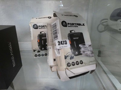 Lot 2473 - 3 portable cassette players
